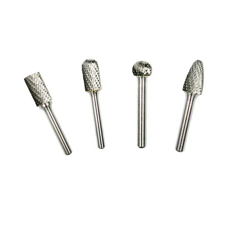 LONTA 10pcs 3 mm 1/8 Shank Tungsten Carbide Rotary Burr Set 3*6mm Electric Metal Polishing Woodworking Engraving Bits Burr Tools