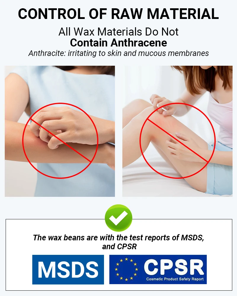 WAXKISS 1000g 500g100g Clear Hypoallergenic Rosin hard wax beads Hair Removal Coconut For Body Waxing