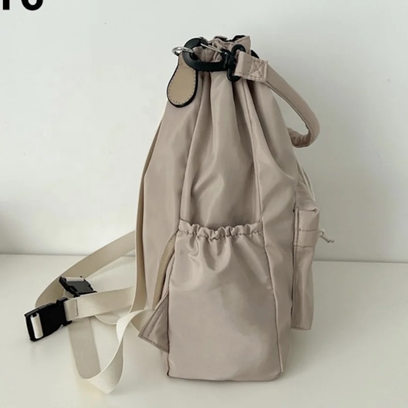 Wholesale Green Nylon Draw String Sports Backpack Tote Bag Japanese School Backpacks Casual Handbag