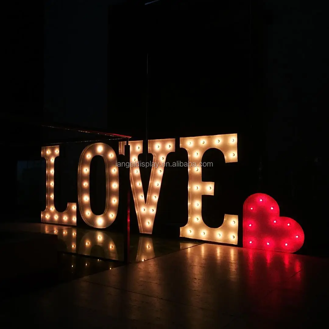 Iangel manufacturers custom LED luminous words large plastic acrylic 3D marking letters