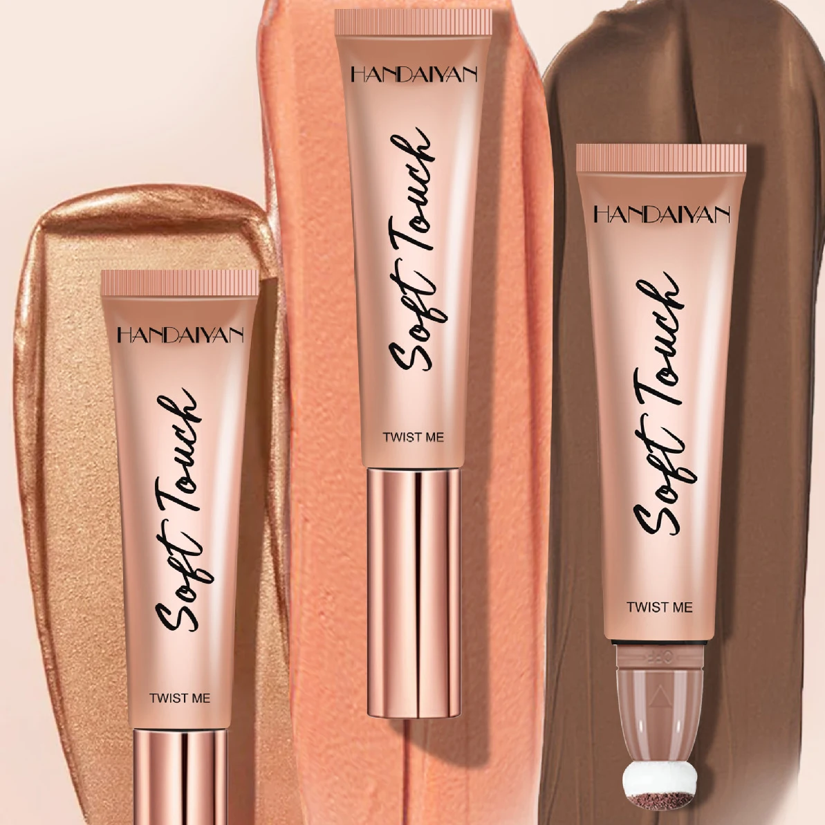 HANDAIYAN private label new matte 6 color blush retouching pencil natural red highlight fine flash blush makeup