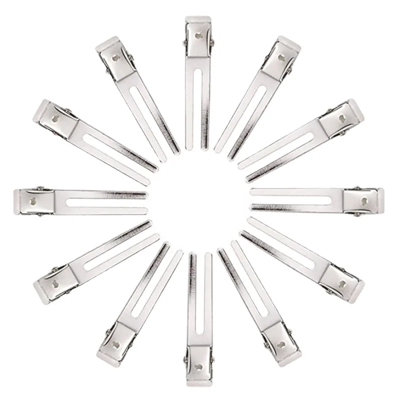 Wholesale Double Prong Setting Barber Shop Or Home Use Alligator Hair Clips Metal