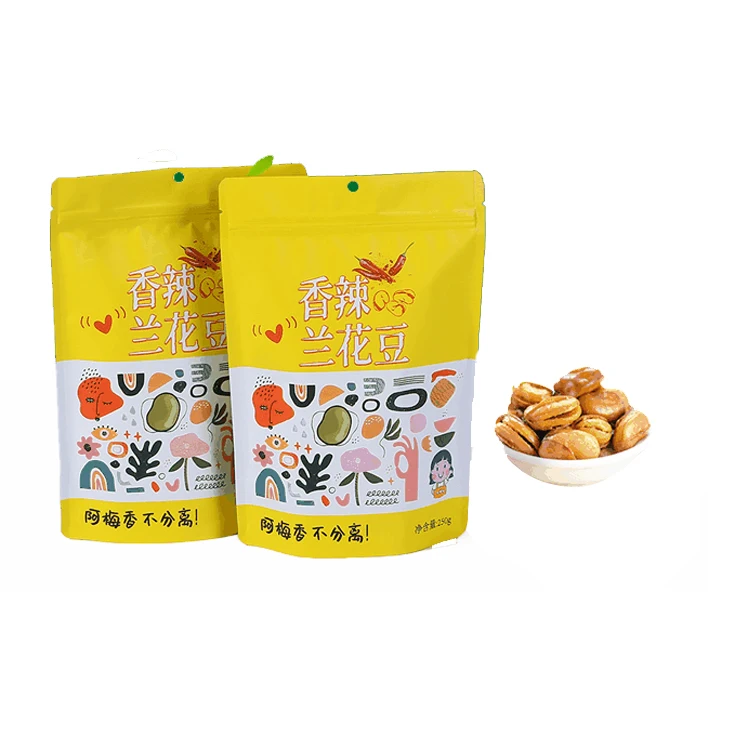 Custom plastic bags for food business wholesale plastic bags with zip for food new ziplock stand up biodegradable snack food pac