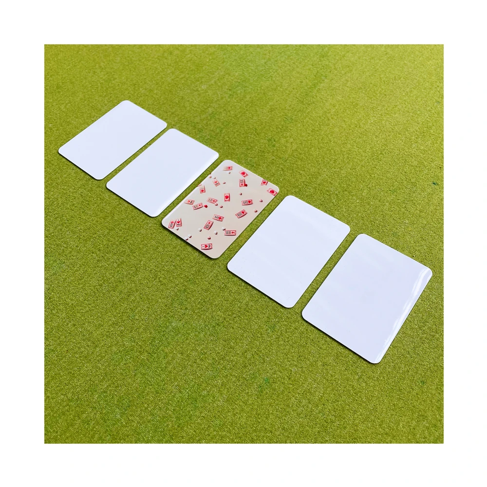 Custom Aluminum Sublimation Printable Metal Business Cards Blanks Double Side at 2.25x3.25 Inch