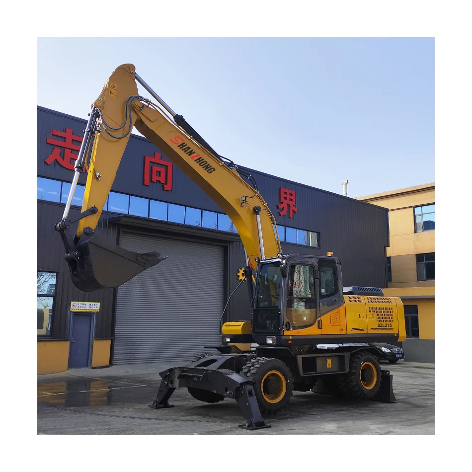 Factory Price 21-23ton heavy machinery Shanzhong SZL215 Wheel Digger with Outrigger Hydraulic Drive