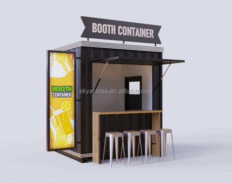 Fast moving display box luxury folding shop booth mobile house