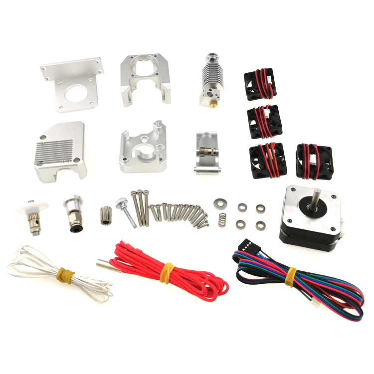 
GIULY New 3D Printer Dual Drive BMG Extruder + E3D V6s Hotend + All Metal V6 Fanduct + 4pcs Cooling Fans + Motor 