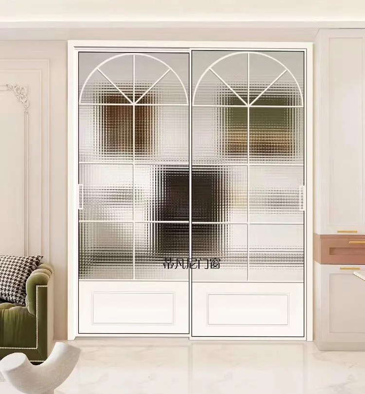 Glass door very narrow lift door arched sliding  toilet arc glass toilet flat door