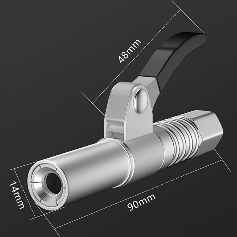 Quick Release Single Handle 12000 PSI High Pressure Grease Gun Nipple coupler Fits All Oil Injection Nozzle