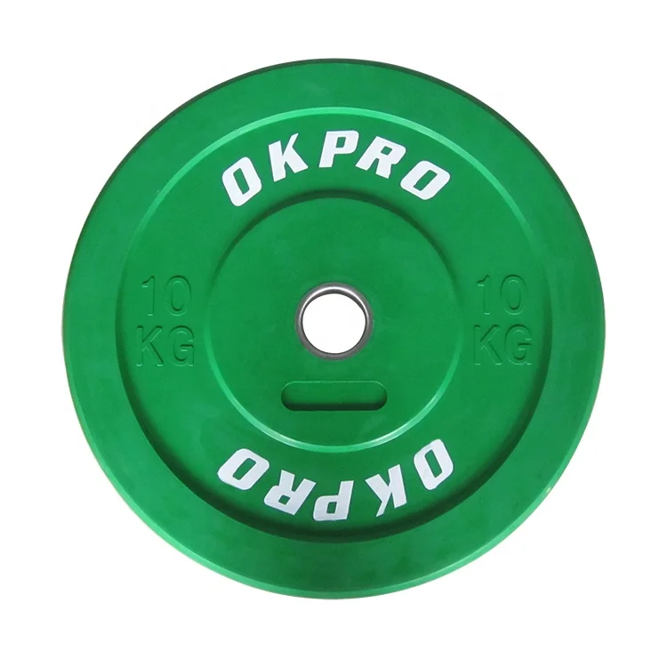 Wholesale Weight Lifting Powerlifting Color Rubber Barbell Bumper Weight Plates