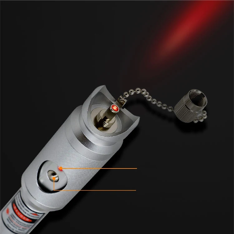 ftth Silver Red Light Source Fiber Tester Compatible With SC ST FC Connector Pen Visual Fault Locator