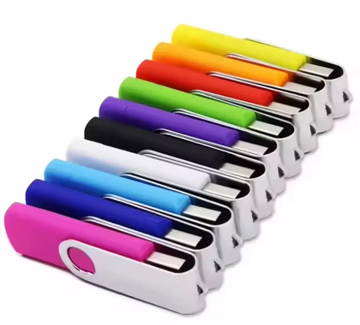 Swivel 32gb 256gb 16gb 8gb 64gb metal memory card 128gb stick promotional pendrives custom otg usb flash disk