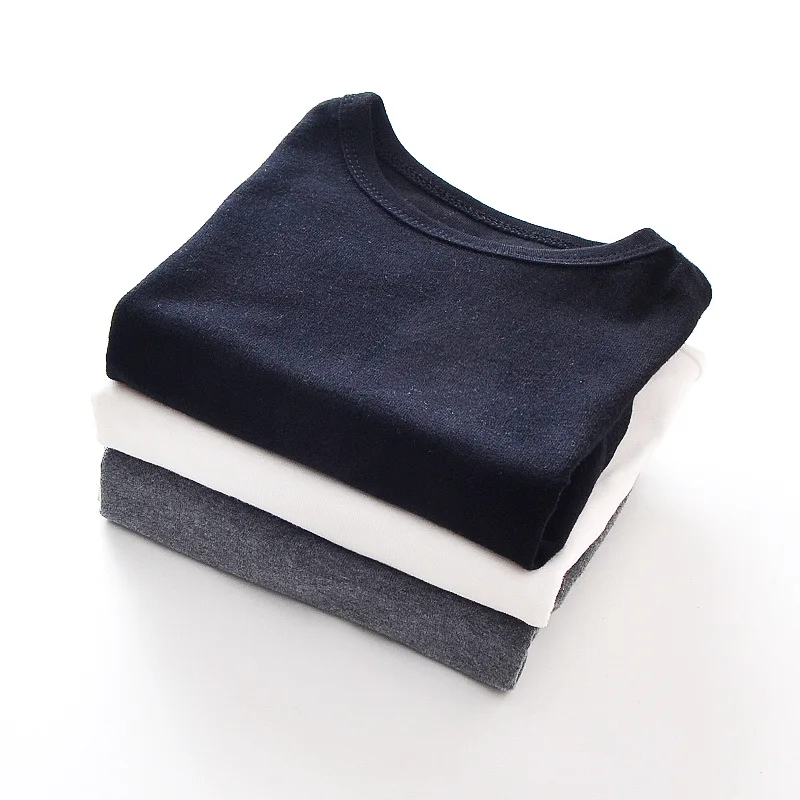 
Kids Baby T-shirt Unisex Tshirt Knitted Toddler Top Short Sleeve Children Baby 2020 Summer Tee White Gray Black 