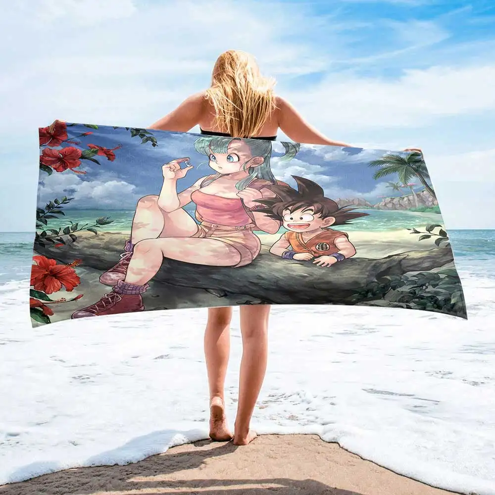 Customizable cartoon Japan anime boys character kids dragon 3D printed personalized bath towels microfiber beach towels