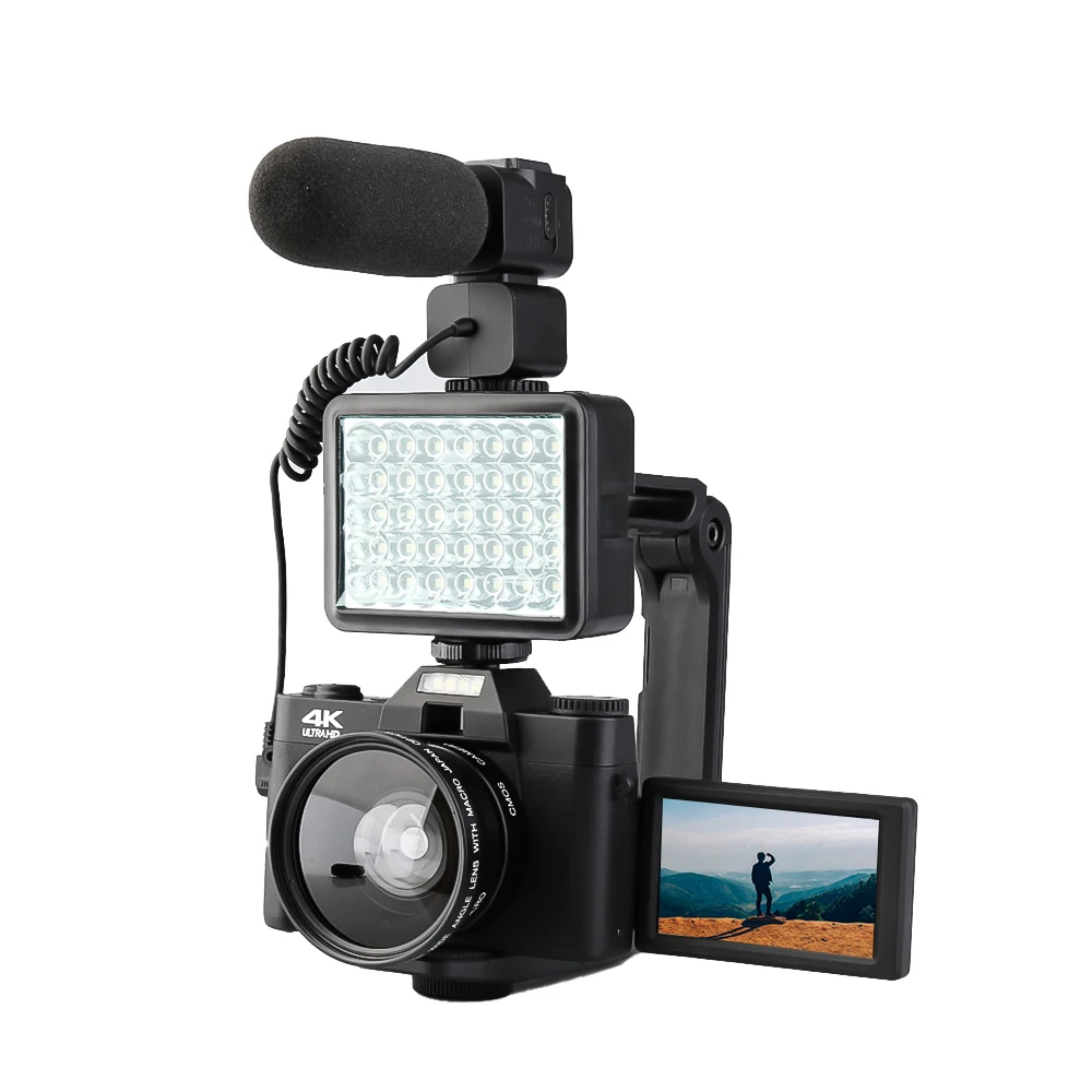 4k Professional Video Camera Bundle 64 Mp Travel Vlog Camera Wifi Mini Camera Hd 1080P Wireless Video Recorder