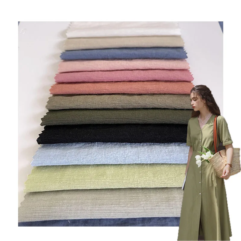 Высококачественная быстрая доставка, хлопковая/льняная вискоза, нейлоновая смешанная пряжа, крашеная ткань для рубашки