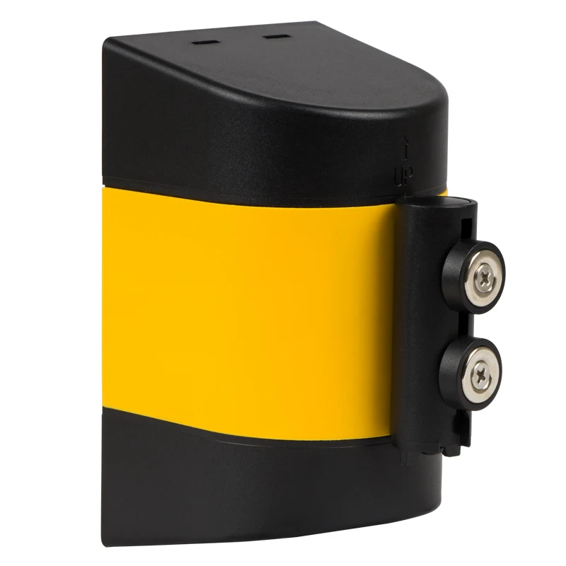 New style No entry ABS plastic access crowd control Wall fixed mounted Retractable belt barriers with yellow magnetic case