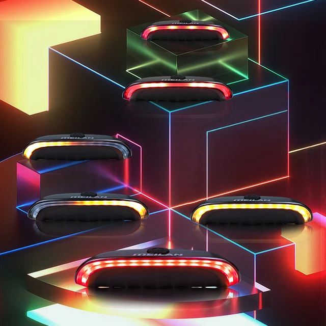 Brightness Smart Bike Accessory Meilan Bicycle Rear Light Cute Eye Road Accessories Bike Riding Tail Light With Remote Control