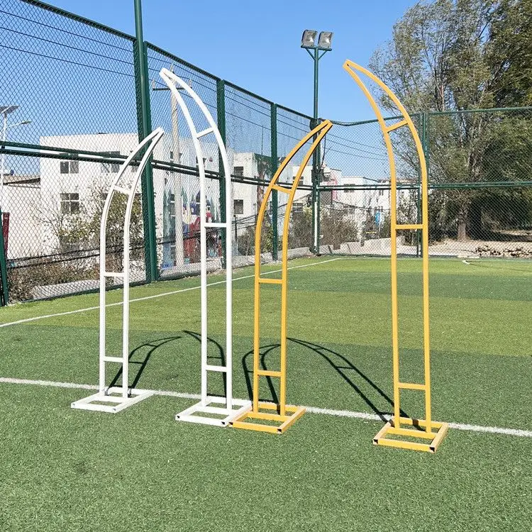 Horn shape ox Horn shape metal wedding arch empty frame for wedding flower decoration