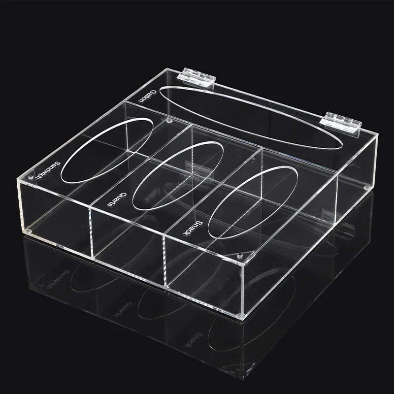 Acrylic Ziplock Bag Storage Organizer Clear Kitchen Drawer Baggie Box With Lids Food Storage Bag Holders