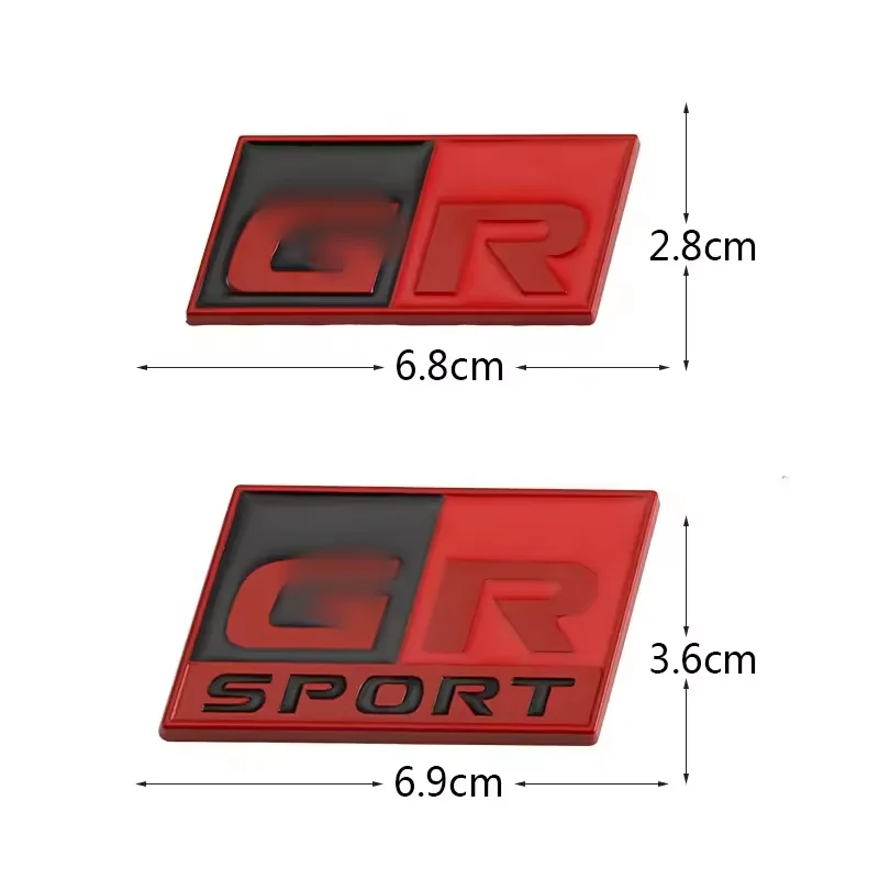 GR OEM 3D GT Stage III + Car Truck Badge ABS Emblem Logo Sign Sticker