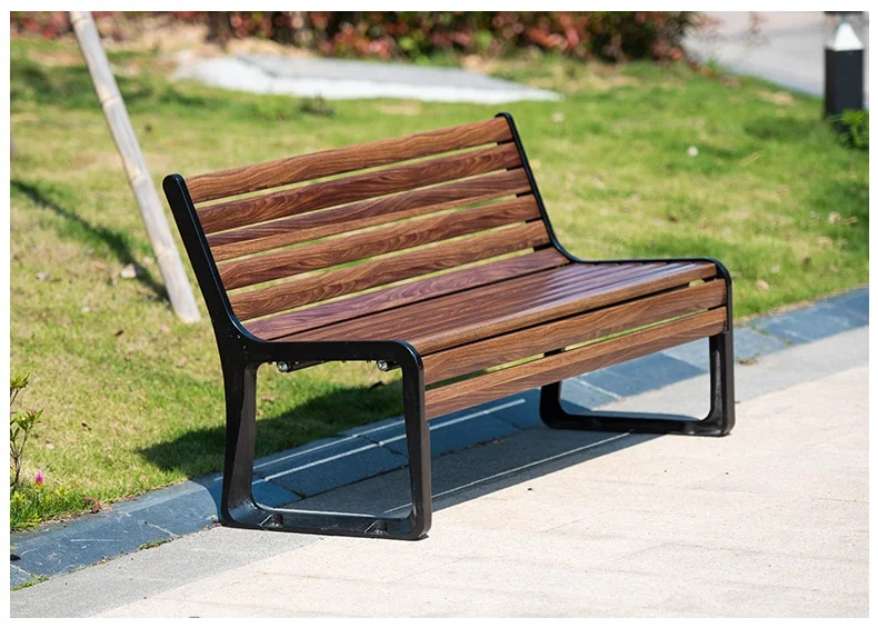 Cast aluminum outdoor park bench Balcony garden outdoor leisure wrought iron bench