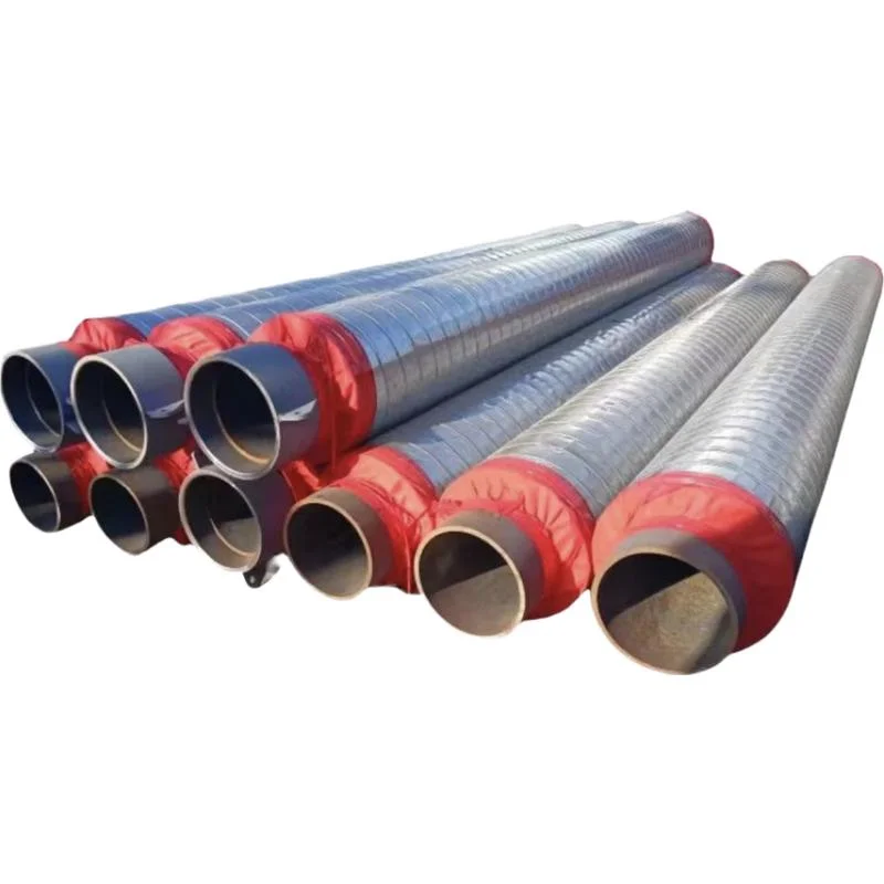 High Density Polyethylene Pre-insulated Pipe Polyurethane Thermal Insulation Steel Pipe For District Heating