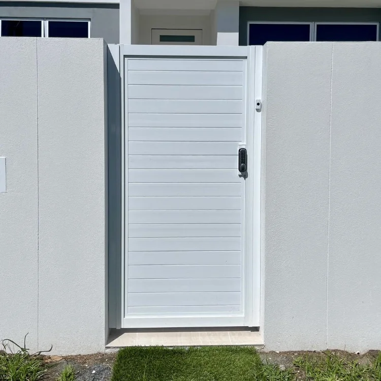 Good Selling Fence Posts Aluminum Gate Rot Proof Aluminum Slat Fencing Gate White Aluminum Gates For Houses