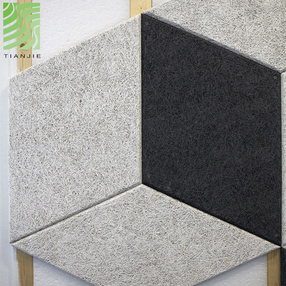 Ceiling Absorbing Wall Sound High Density And Hot Sale Church Soundproof Wood Wool Acoustic Panel For Auditorium