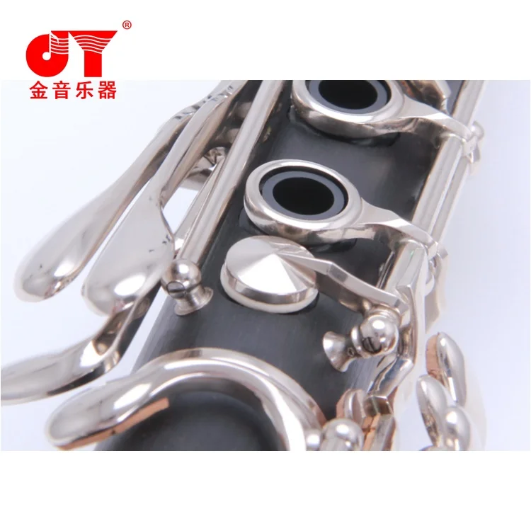 Professional Performance Grade Ebony Wood Silver Plated 17-Key Bb Clarinet
