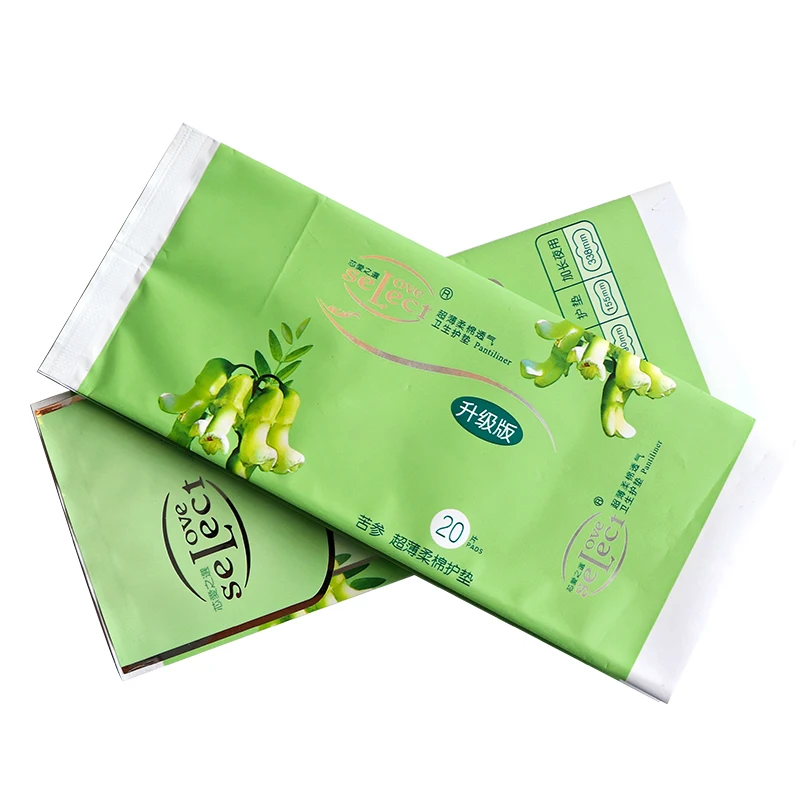 Daily care pad aunt towel spot sanitary napkins towel tampon wet towel pad sticker plastic packaging bags