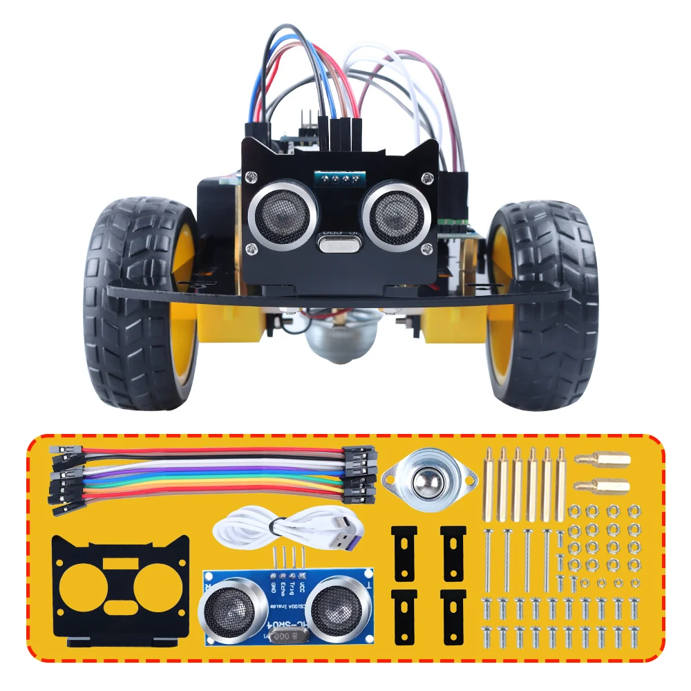 Hot-Selling Obstacle Avoidance 2WD Chassis Kit Smart Robot Car V2.0 Robot Kit For Children Education Starter Kit
