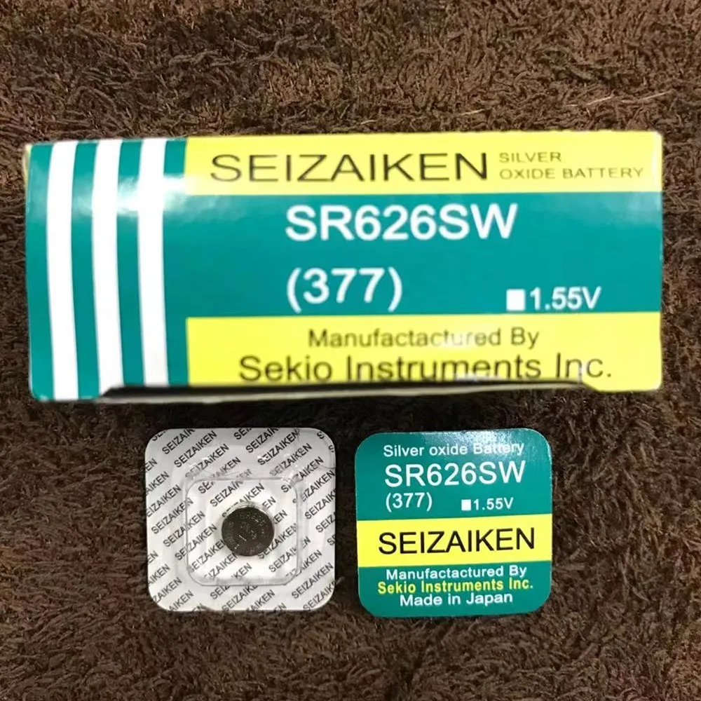 1.55v silver oxide battery watch battery SG1 SR60 SR621SW 364  Product 0% Hg 377 button cell 626 ag4 watch for SEIZAIK