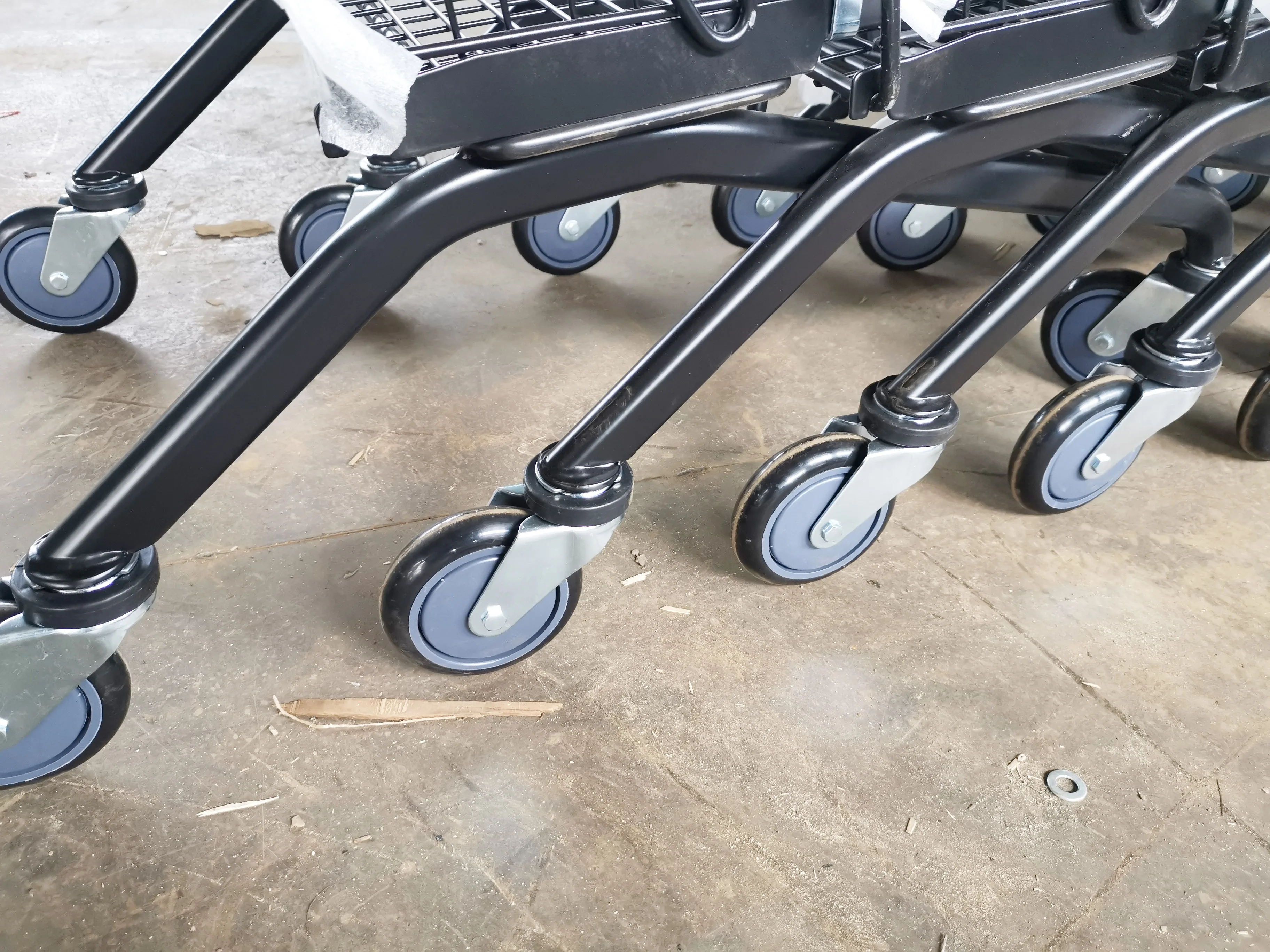 Wholesale Grocery Store Supermarket Shopping Cart Trolley Hand Shopping Trolleys with Rubber Wheel