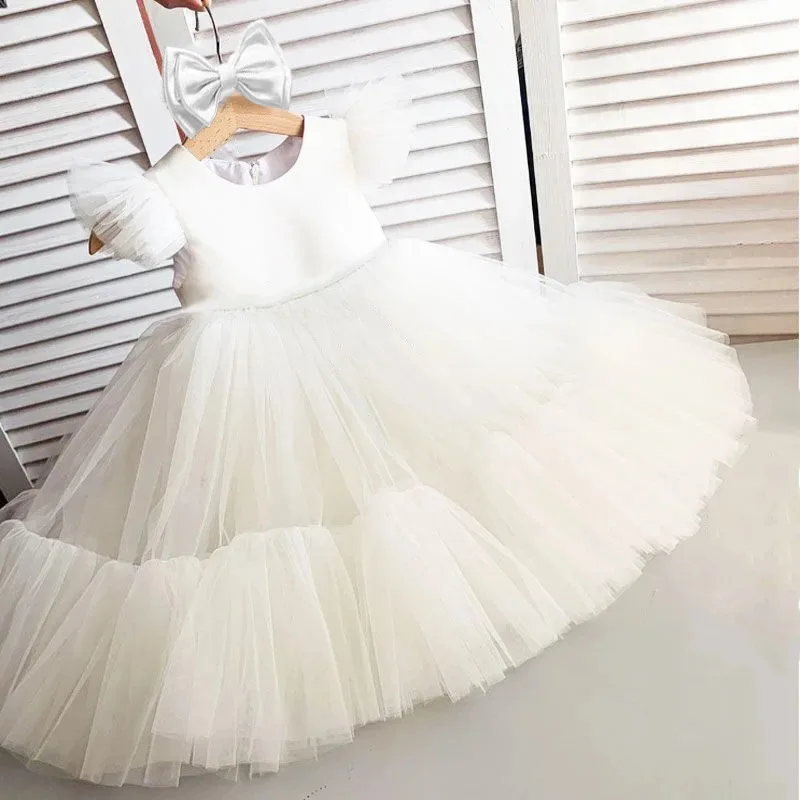 Summer Spring Flower Kids Fluffy Skirt For Girls 7 Colors Baby Party Tutu Dresses Wedding Princess