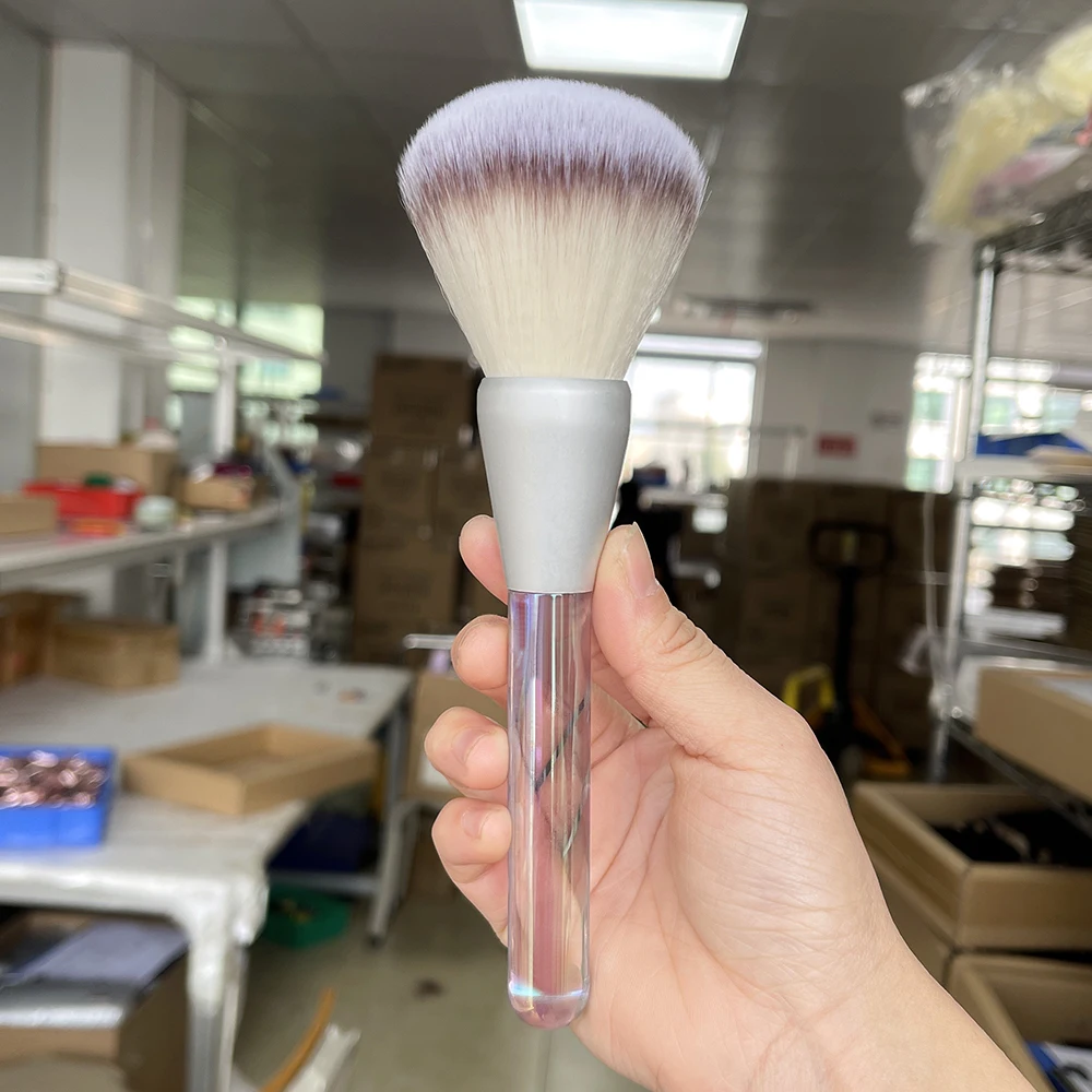 DailyQueen Custom Logo Single Super Big Powder Crystal Makeup Brush Private Label Vegan Bristle Cream Powder Contouring brush