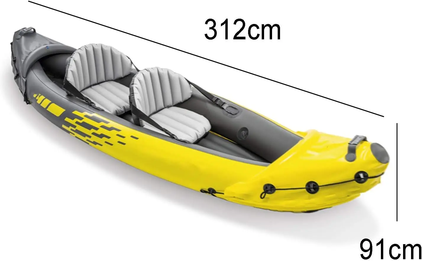 Kayak Inflatable Boat 2 Person Canoe Set Sea Kayak Boat Raft Water Sports Dinghy Rowing Boats for Adults