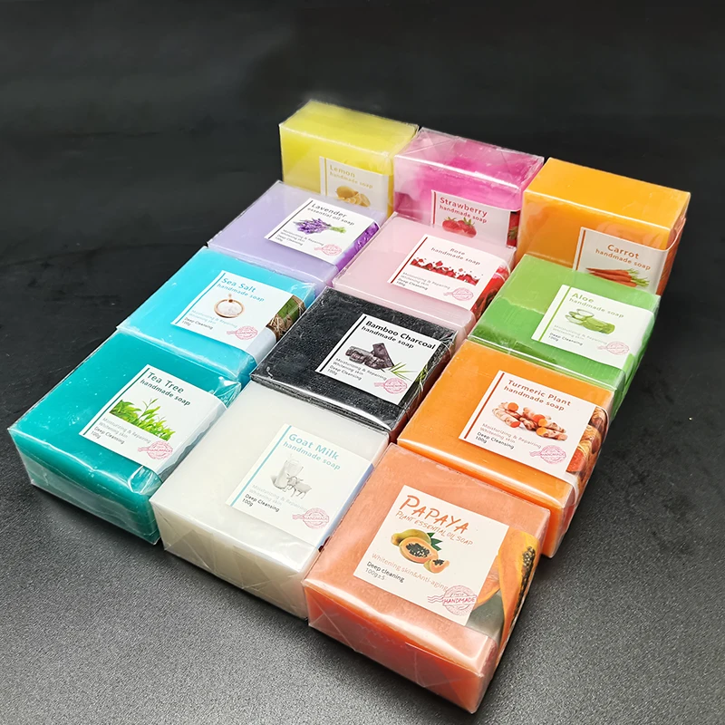 Organic Natural soap bar body scrub turmeric Aloe honey rose wholesale private label handmade soap