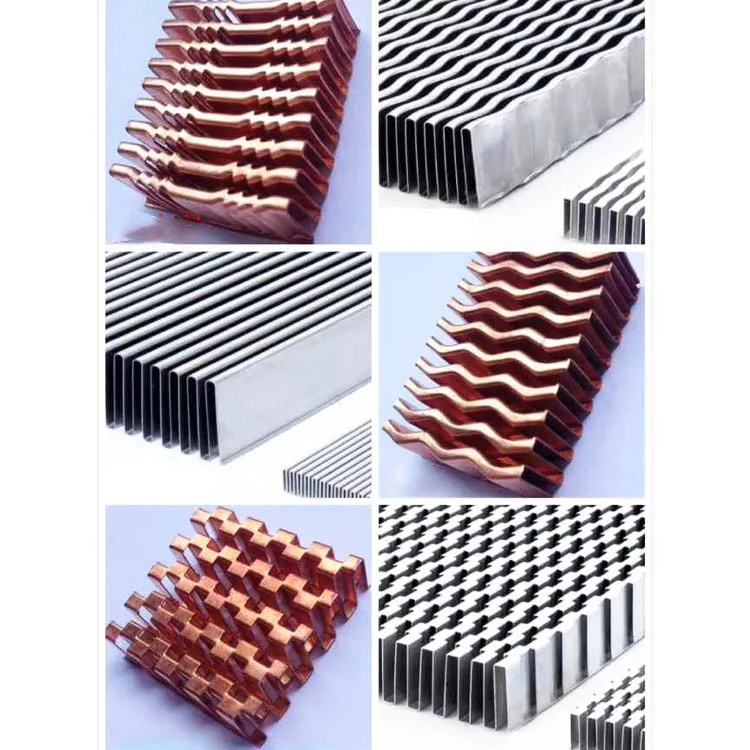 OEM Radiator stainless steel Waving Folding Louvered  sheet metal Corrugated fins plate for heat exchange