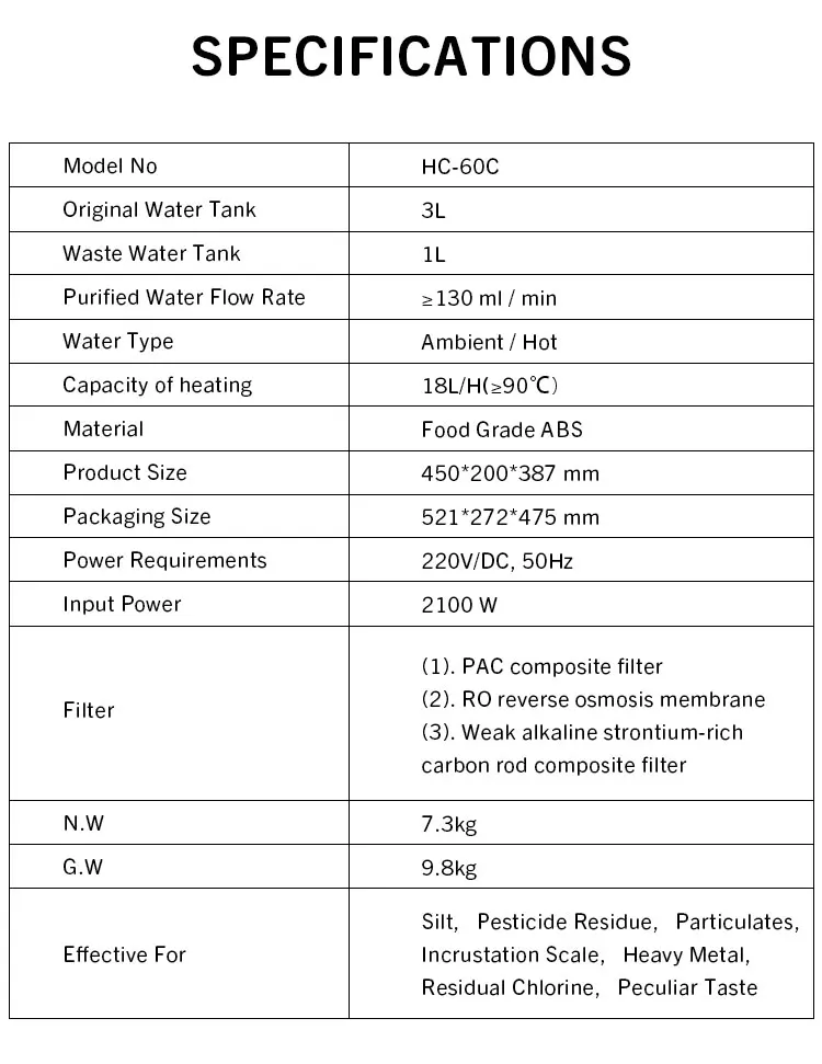 AGCEN OEM ODM Purificador de agua Hot Sale high-quality 5 stages ro water purifier with tank