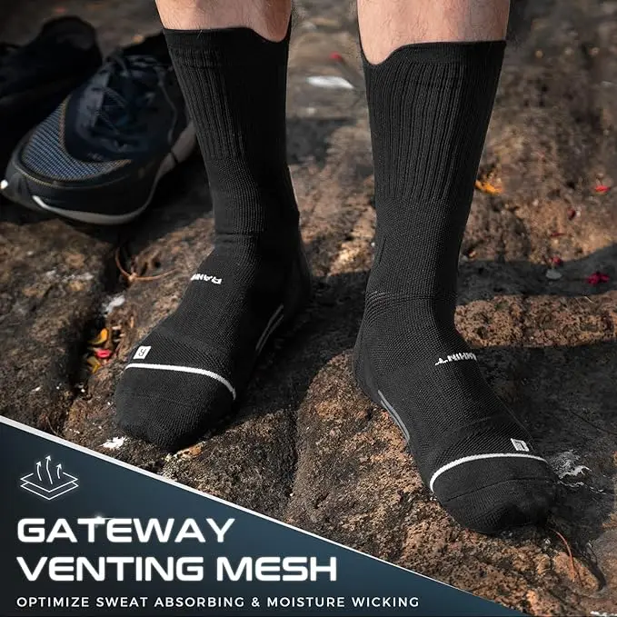 Custom sports Coolmax Compression Running Socks  Cushion Crew Anti-Blister Moisture Wicking Athletic Hiking Socks