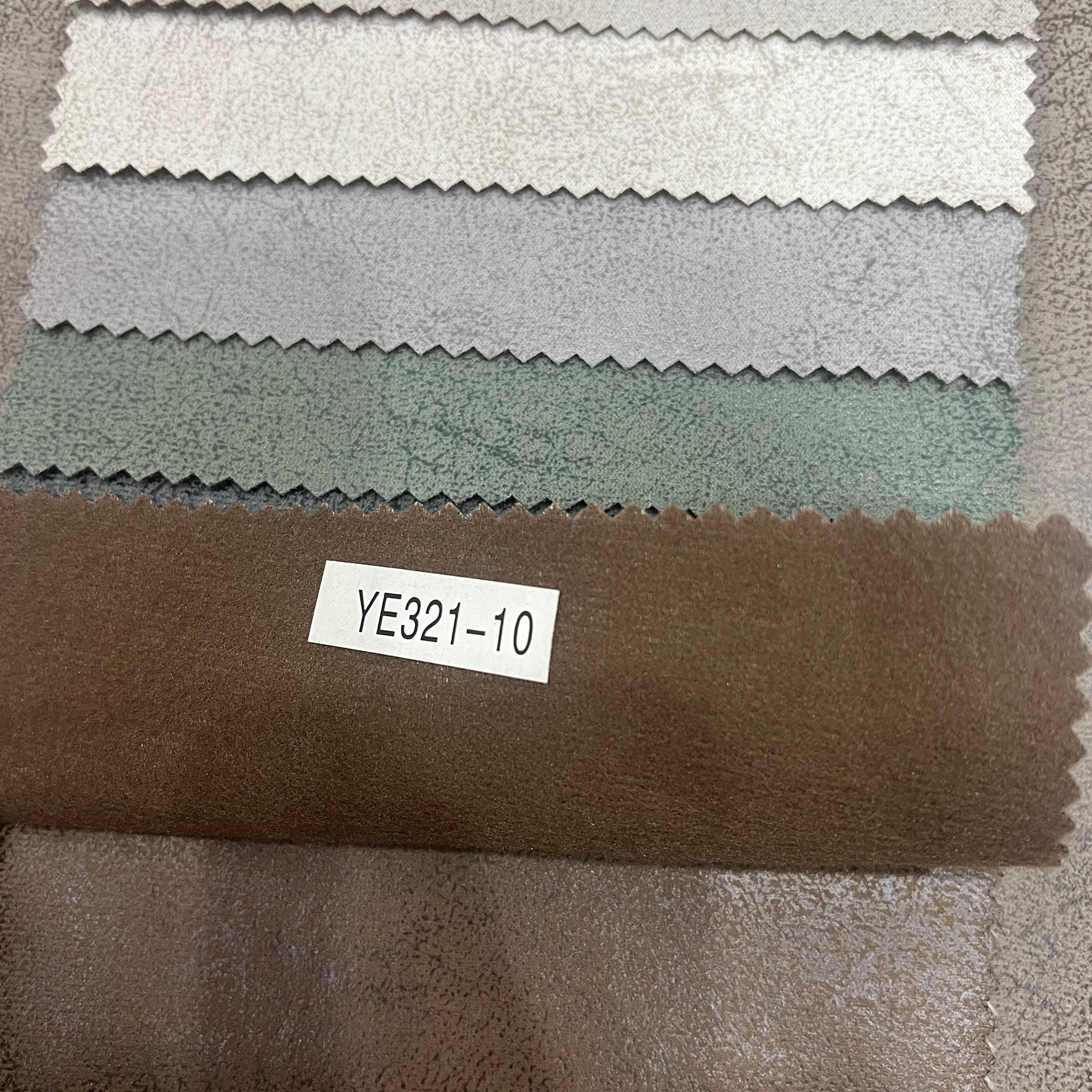 YE321-inexpensive bronzing imitation cotton velvet leather look fabric for sofa and upholstery