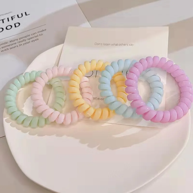Spiral Hair Band Hot Sale Coil Hair Accessories For Women Phone Cord Hair Tie