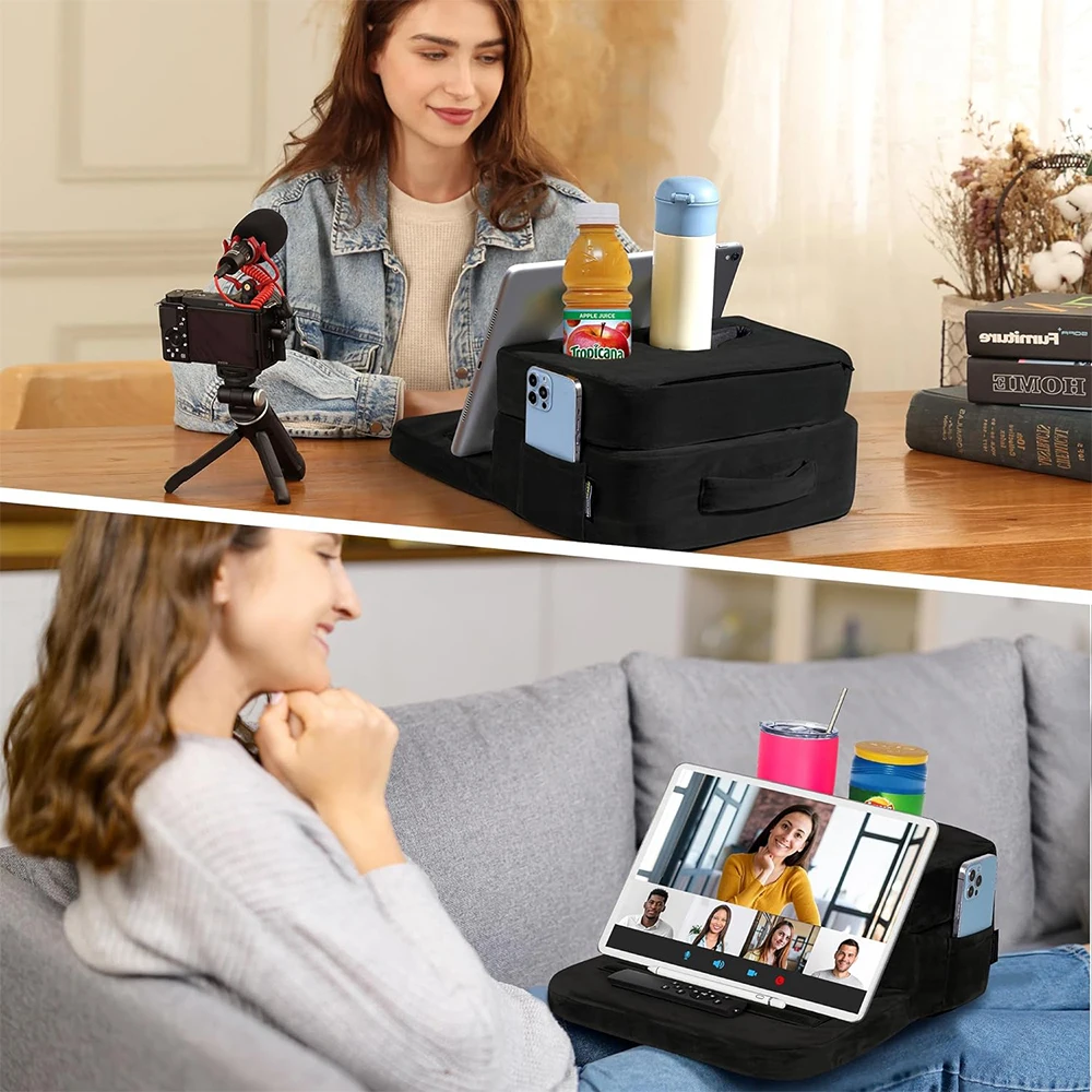 Sofa Organizer Caddy Coffee Couch Cup Holder Tray for Drinks Remotes Phones Snacks
