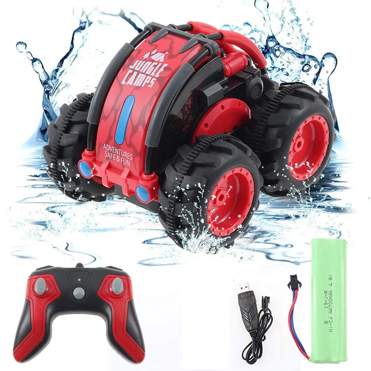 1/24 Rotary Rolling Control Amphibious Remote Control Toys RC Stunt Car Toy for Kids