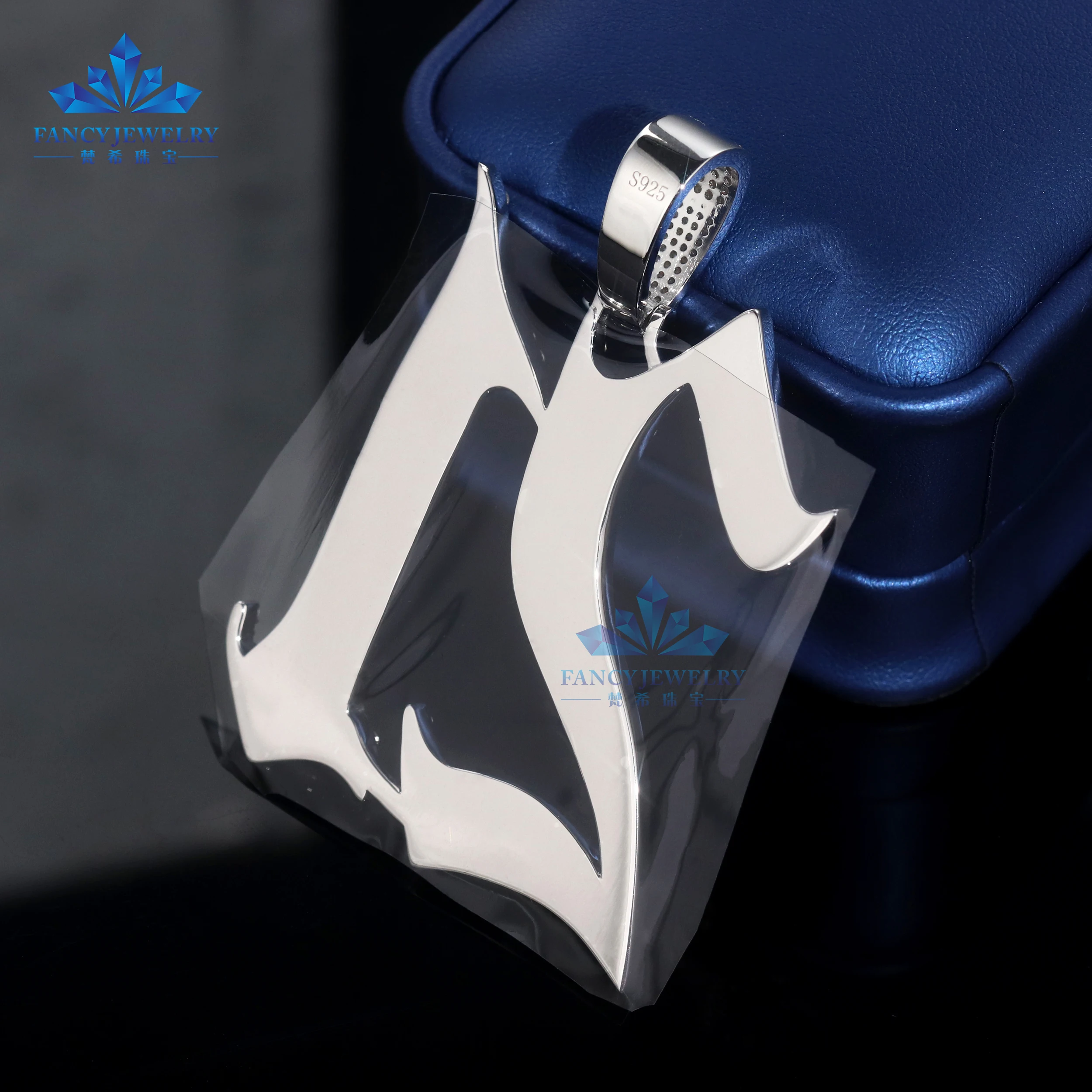 Fashion Design HipHop Style 925 Sterling Gold Plated Silver Iced Out Number Moissanite Pendant For Gift Party