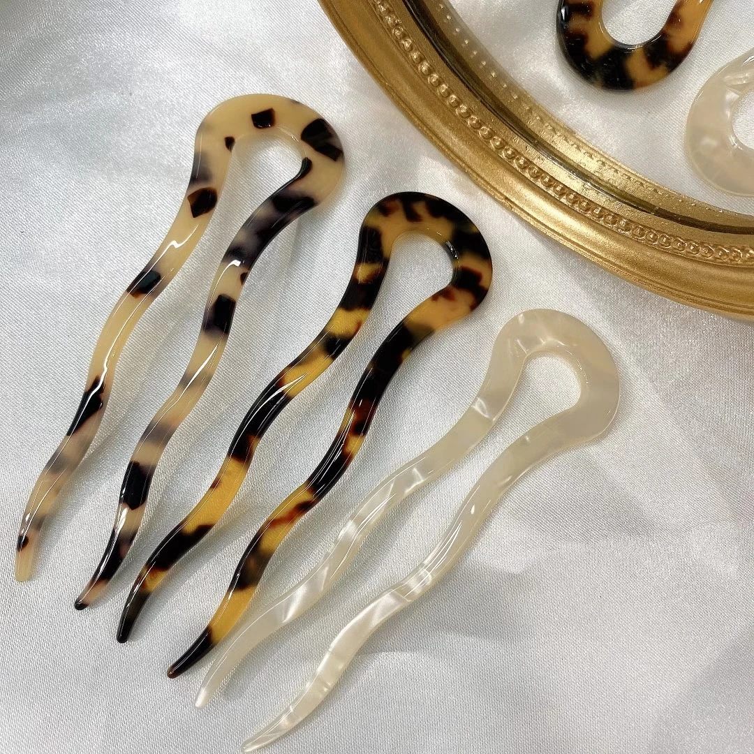 Women Fancy Vintage Hair Sticks Acetate Accessories Candy Custom Hairpins Fashion multi colors for