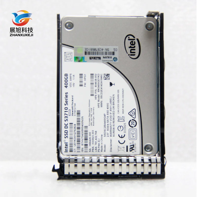 
HPE 804665-B21 805387-001 G8 G9 400G 2,5 SATA 6G WI SSD Enterprise intel s3710 