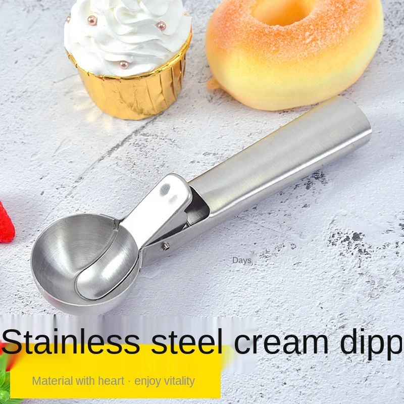 New stainless steel ice cream scoop food ball scoop fruit ice cream scoop kitchen tools