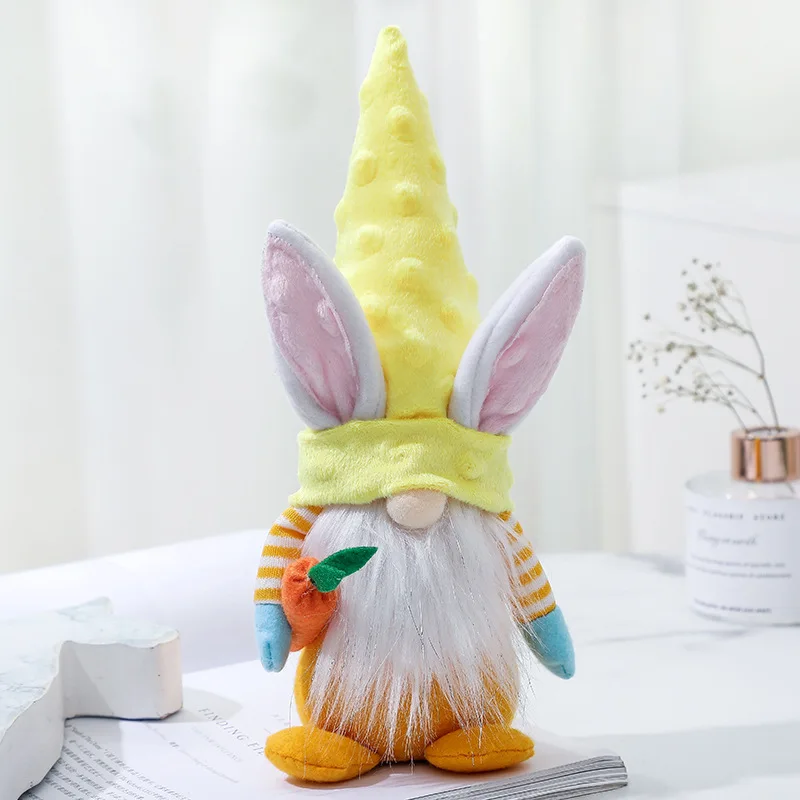 Silverbox Cute Easter Bunny Hat Ornament Plush Faceless Doll for Girls for Party Decorations and Holidays-Wholesale